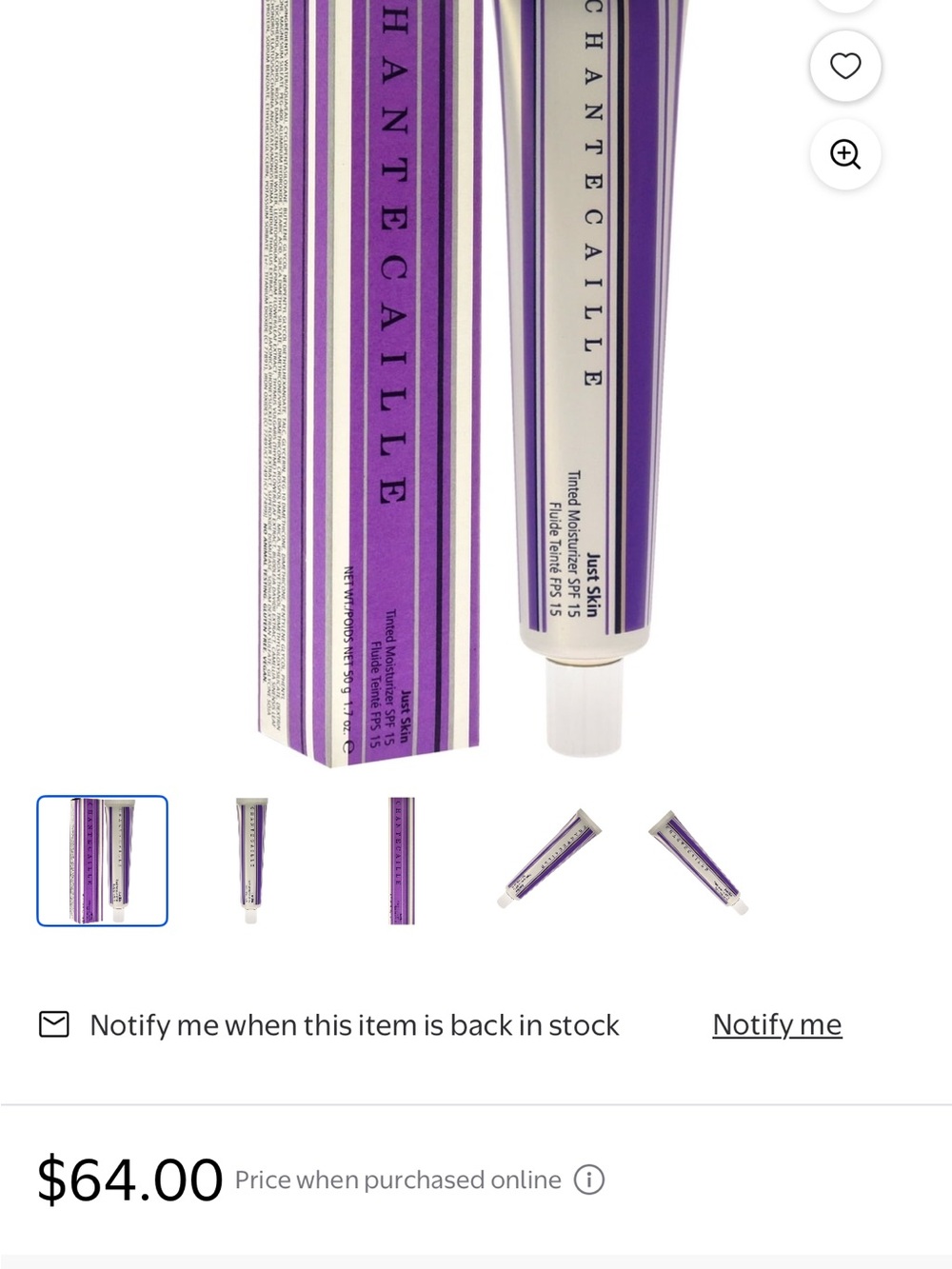 Chantecaille Tinted Moisturizer Tube -tan MSRP $64